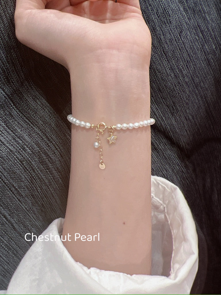 Starry Night Pearl Bracelet 3-3.5mm