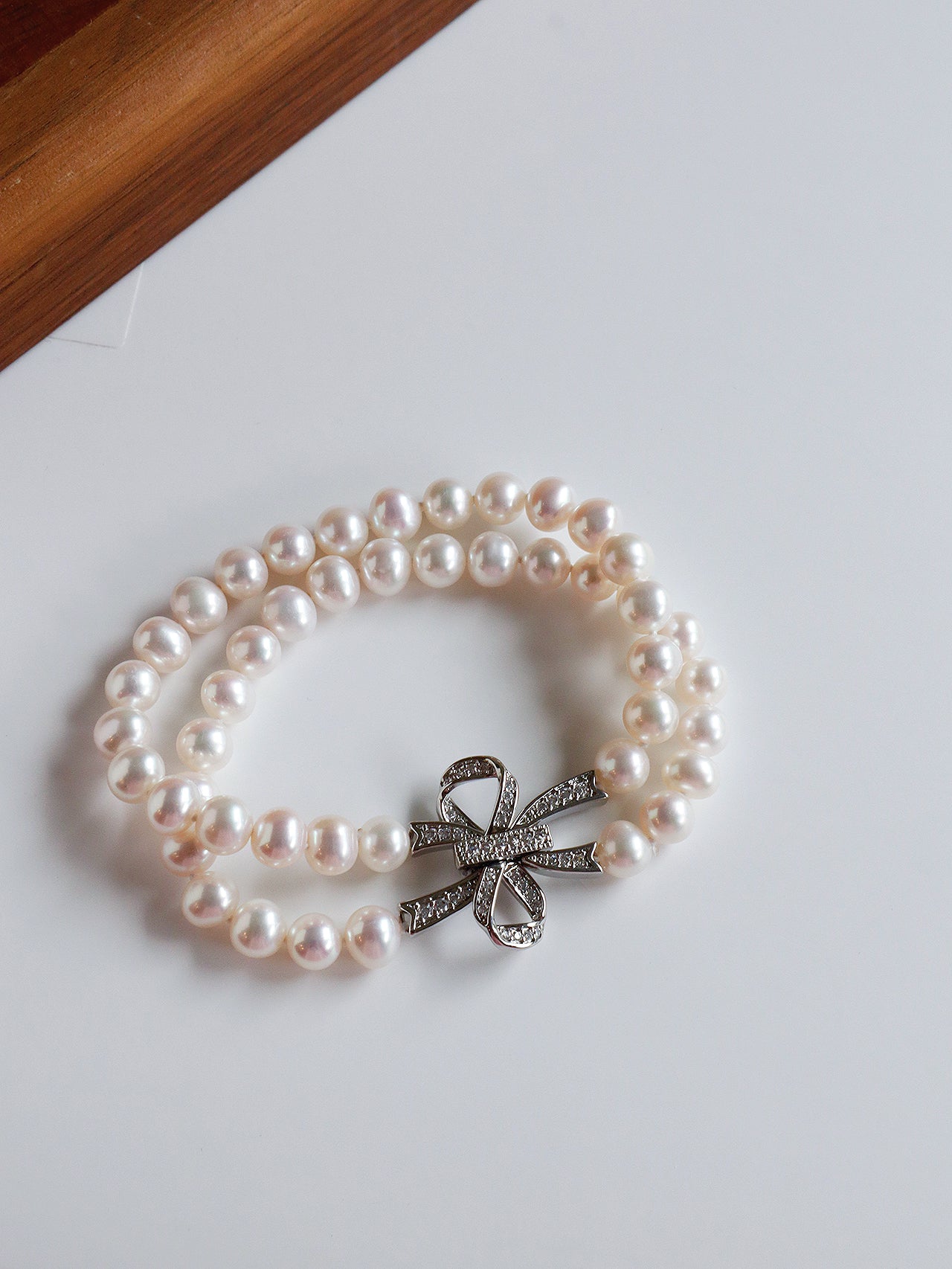 Double layer pearl bracelet 6-7mm