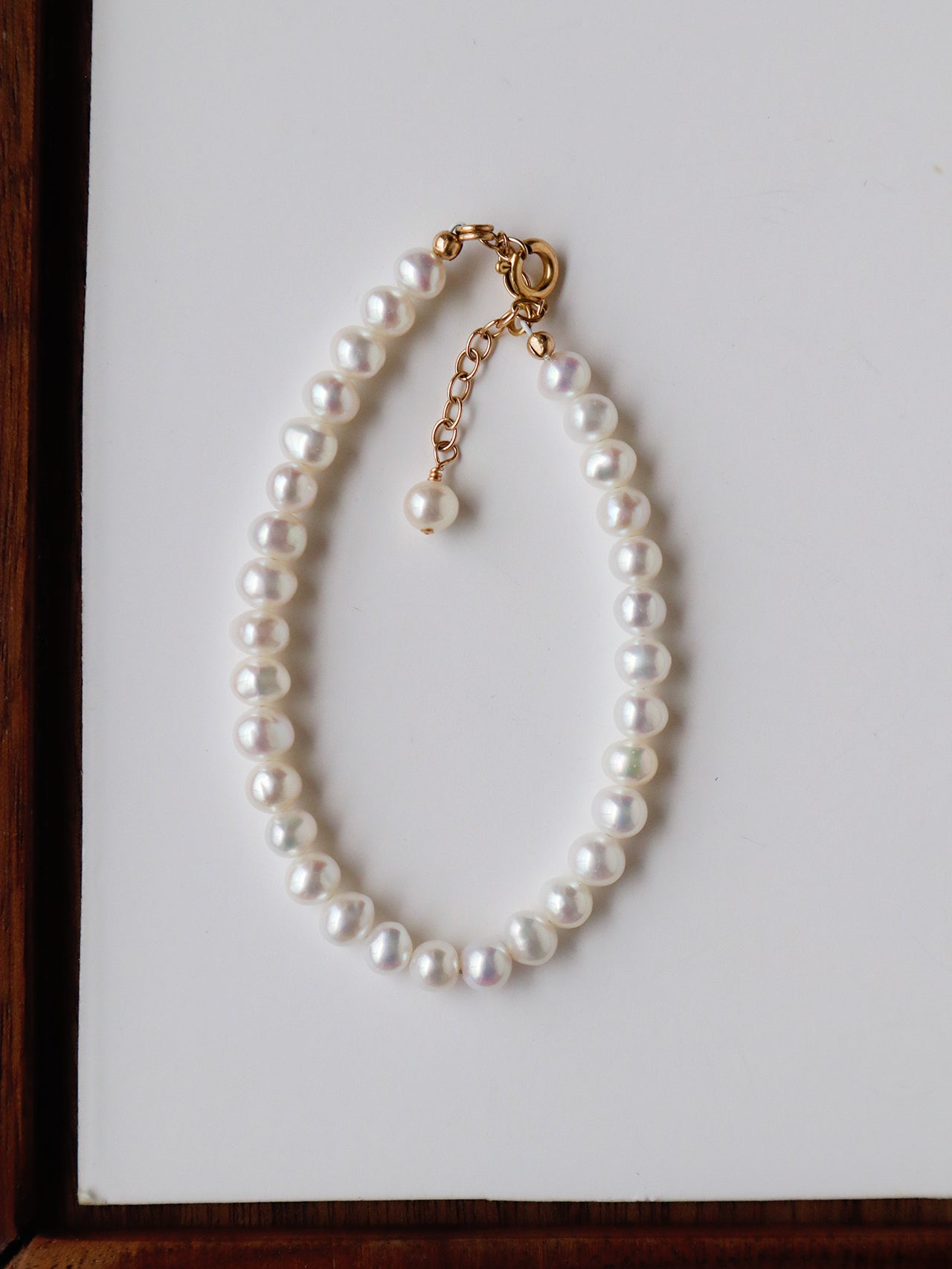 Athena's Whimsy: Baby Pearl Bracelet - 4-4.5mm Oval Pearls