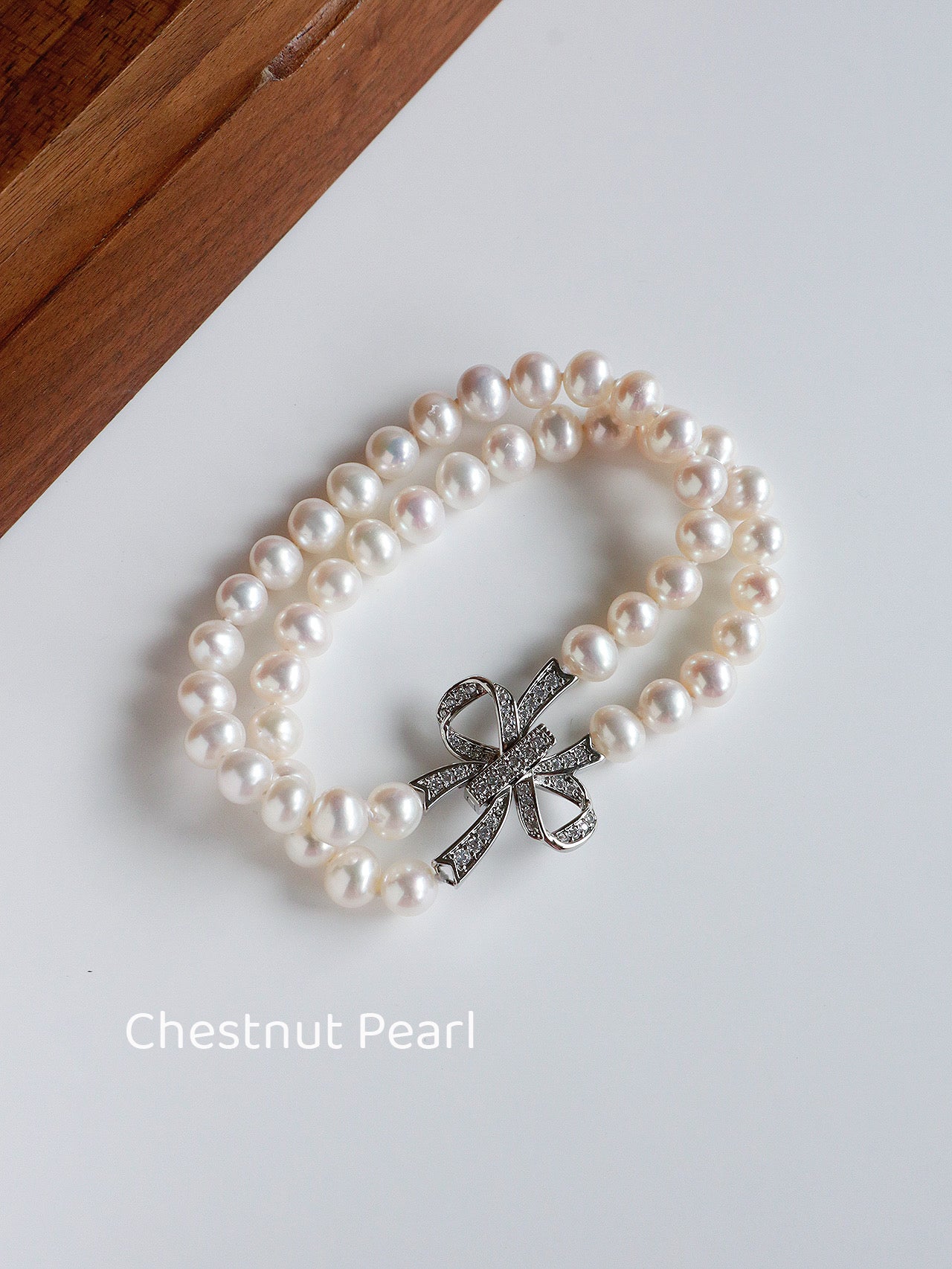 Double layer pearl bracelet 6-7mm