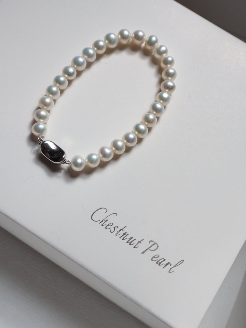 Ingot Clasp Pearl Bracelet 6-7mm