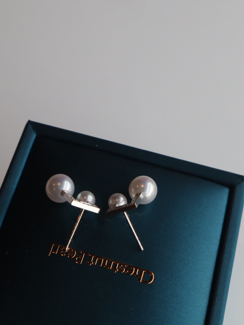 Harmony Note Earrings - Platinum and Diamond with Japanese Akoya Pearls