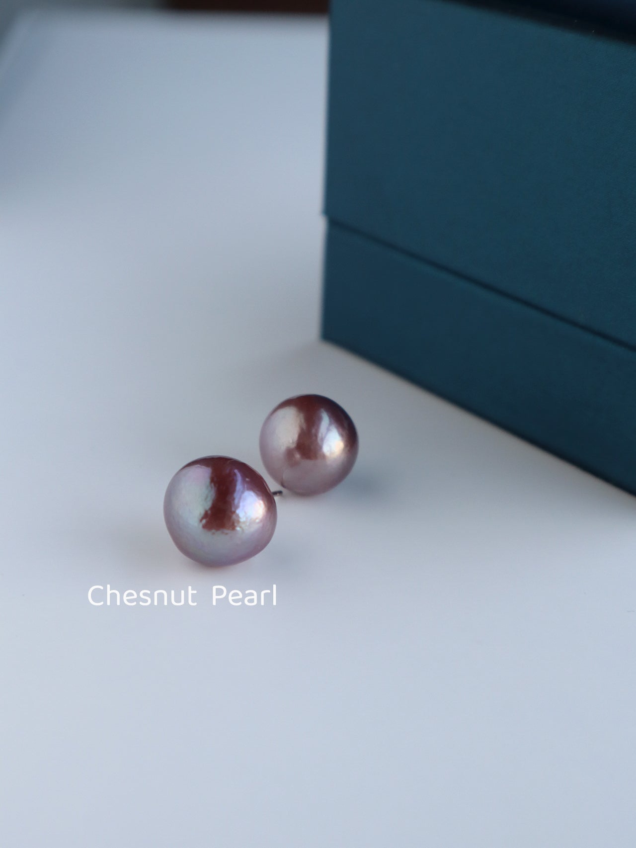 Lavender Baroque Pearl Earrings with Sterling Silver Studs