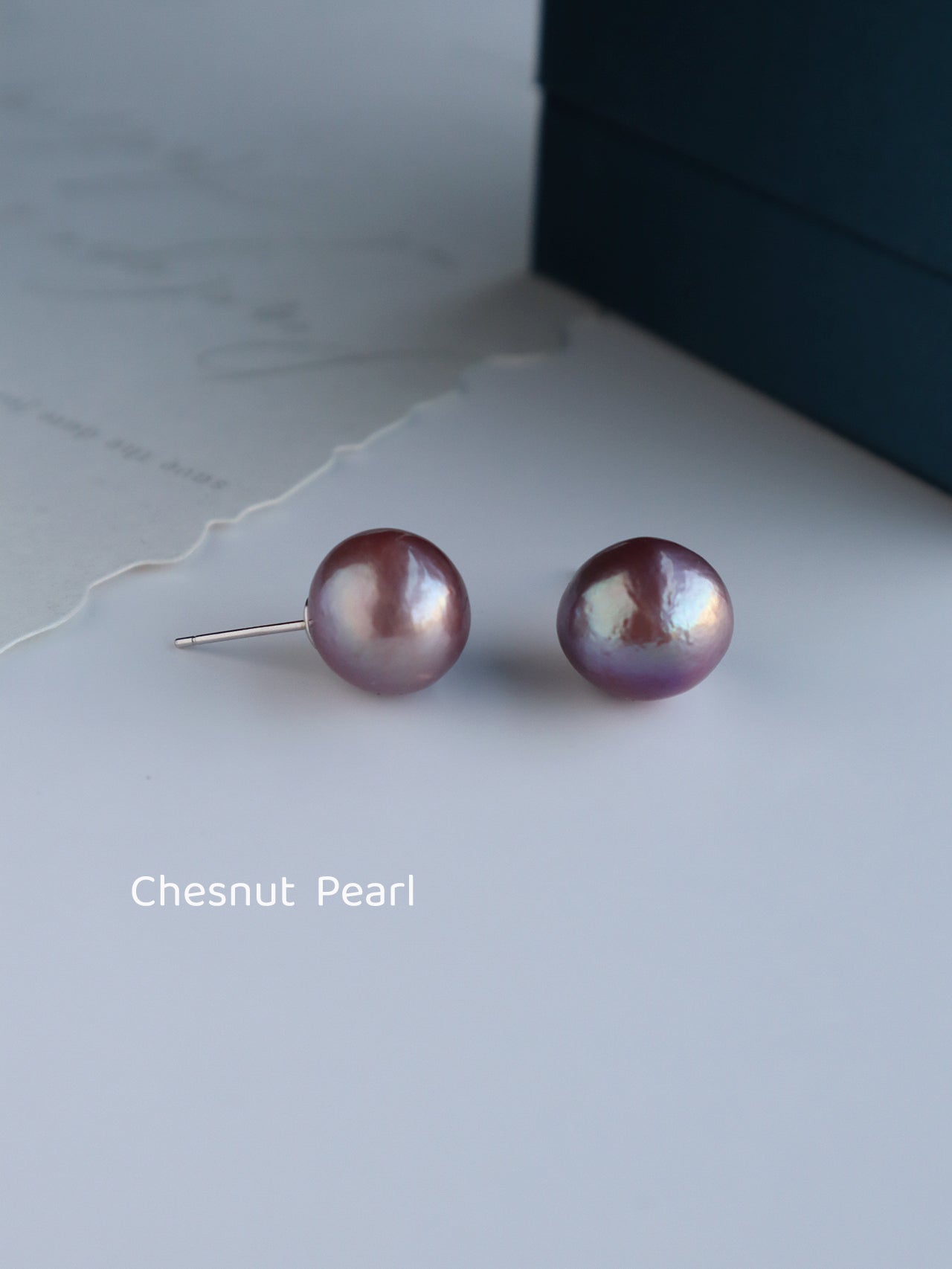 Lavender Baroque Pearl Earrings with Sterling Silver Studs