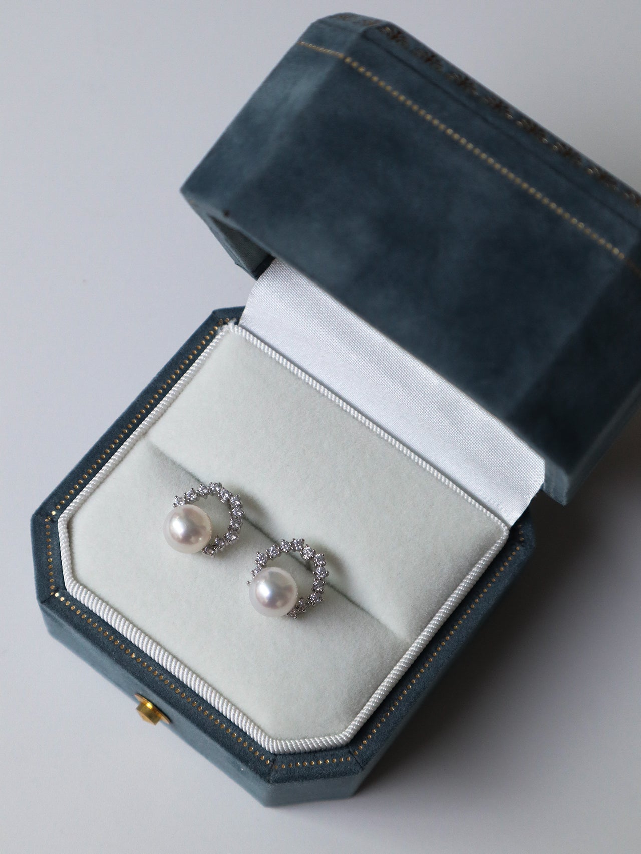 Seawater Pearl Blossom Stud Earrings