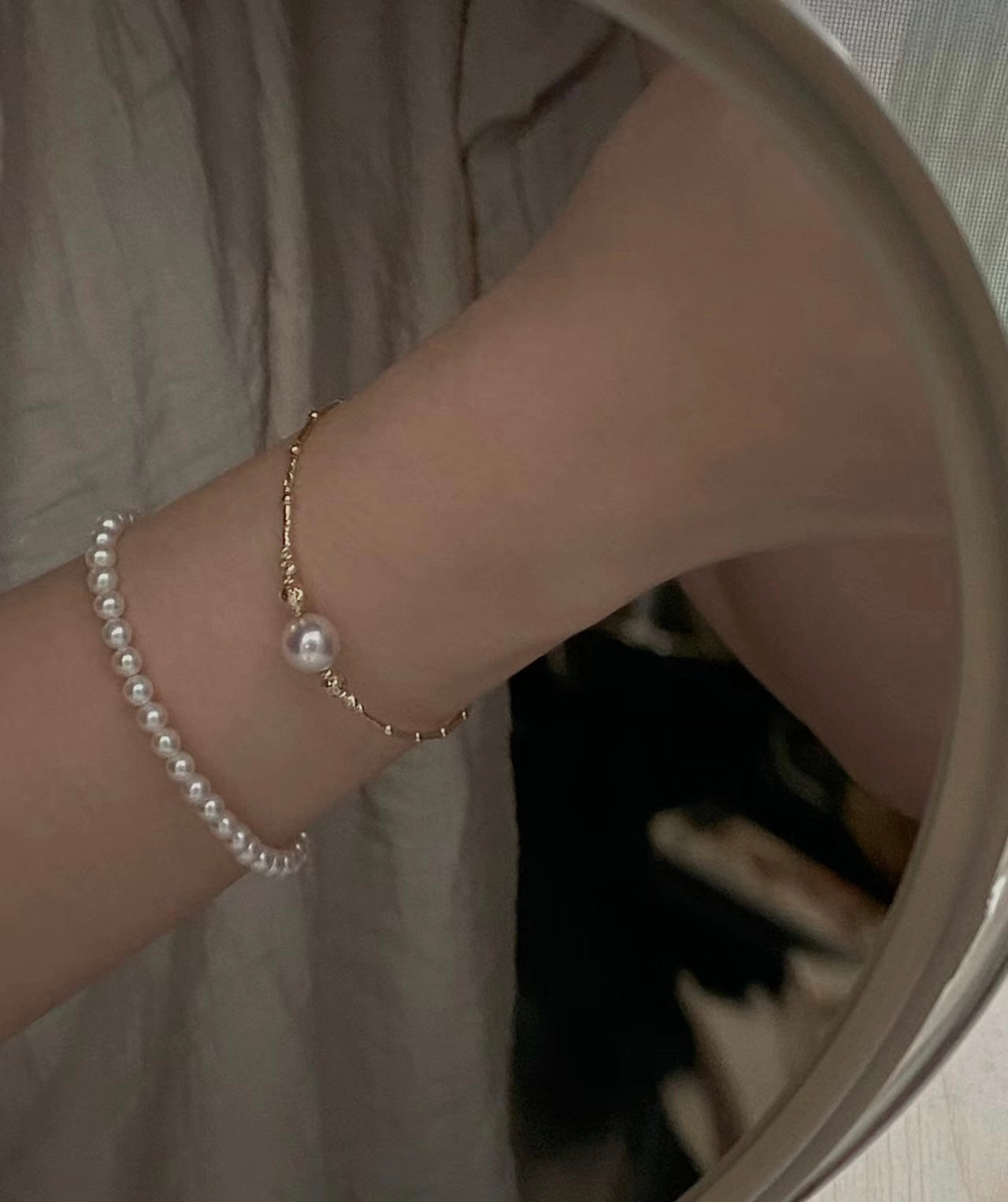 Nymph's Delight: Baby Pearl (premium) Bracelet 4-4.5mm